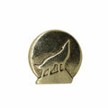Howling Wolf Gold Lapel Pin