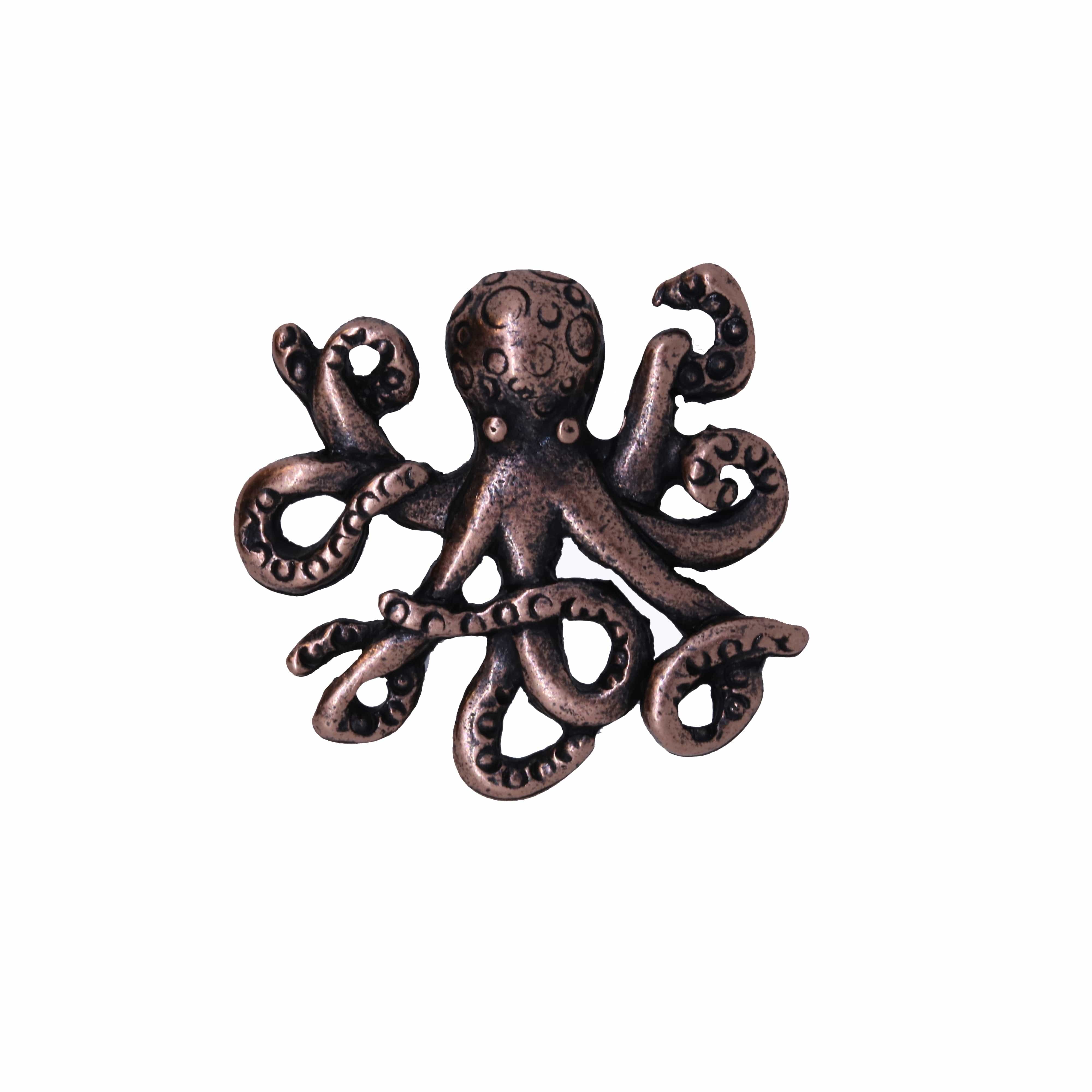Octopus Copper Lapel Pin – lapelpinplanet