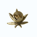 Marijuana Leaf Gold Lapel Pin
