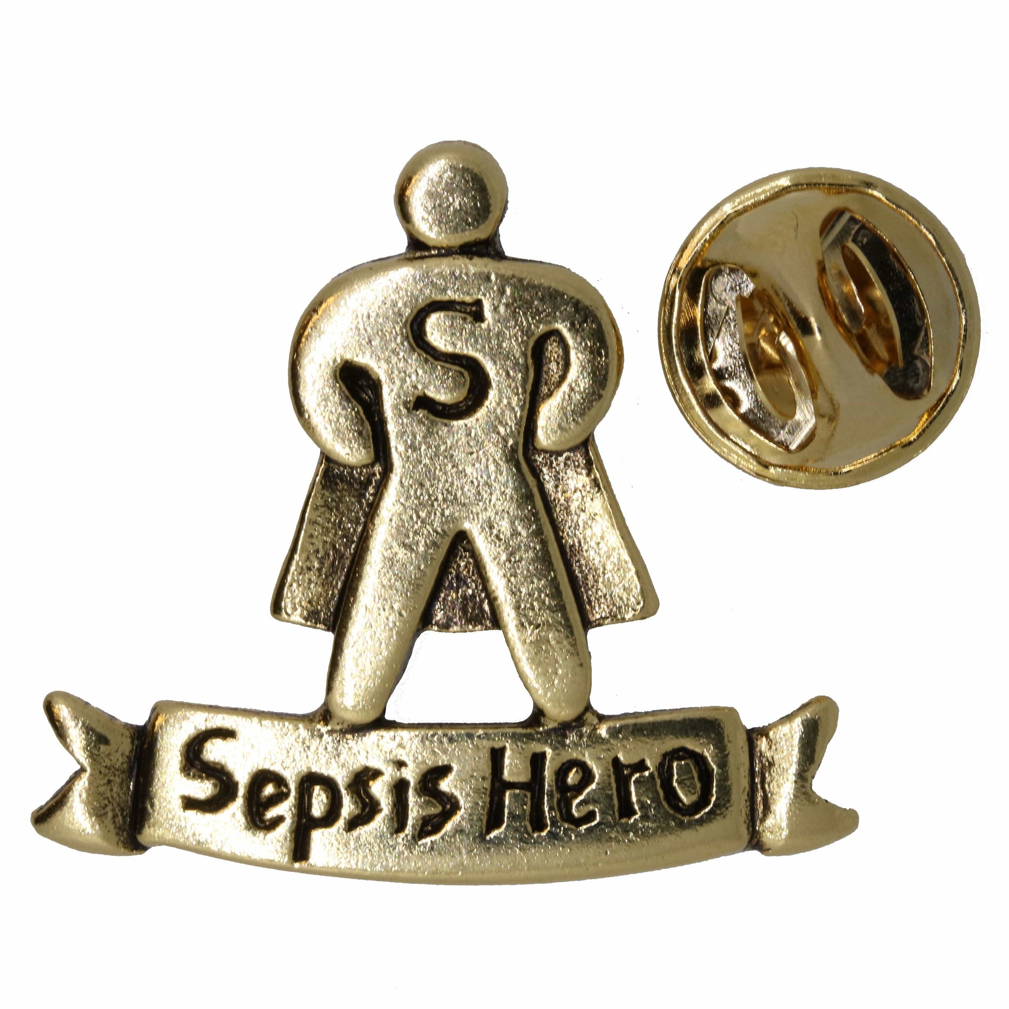Sepsis Hero Gold Lapel Pin – lapelpinplanet