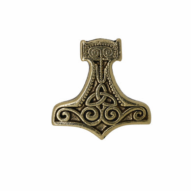 Viking Thor's Hammer Gold Lapel Pin | lapelpinplanet