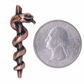 Rod of Asclepius Copper Lapel Pin