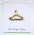 Wire Clothes Hanger Gold Lapel Pin