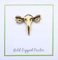 Uterus Gold Lapel Pin
