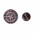 Compass Rose Copper Lapel Pin