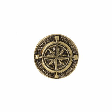 Compass Rose Gold Lapel Pin | lapelpinplanet