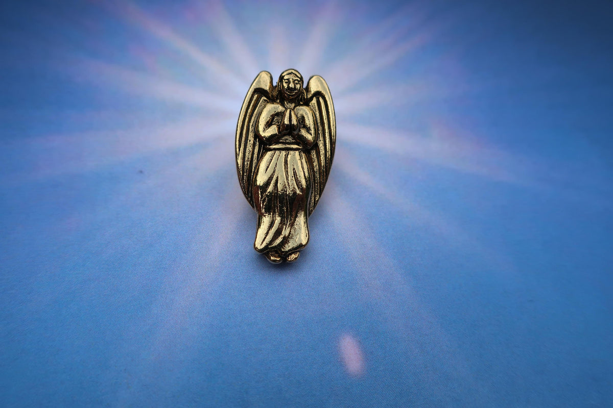 Classic Angel Gold Lapel Pin | Lapel Pin Planet – lapelpinplanet