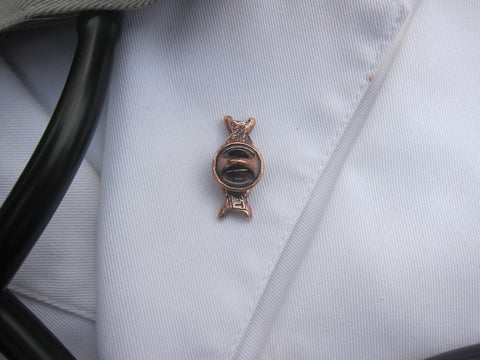 DNA Copper Lapel Pin