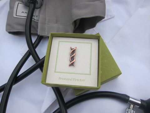 DNA Copper Lapel Pin