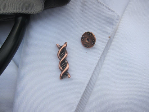 DNA Copper Lapel Pin