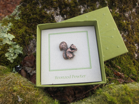 Squirrel Copper Lapel Pin