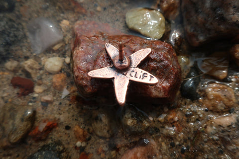 Starfish Copper Lapel Pin
