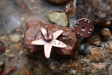 Starfish Copper Lapel Pin