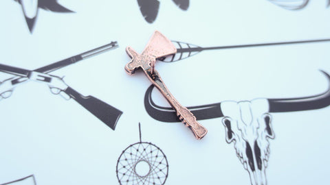 Tomahawk Copper Lapel Pin