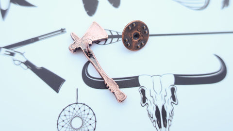 Tomahawk Copper Lapel Pin