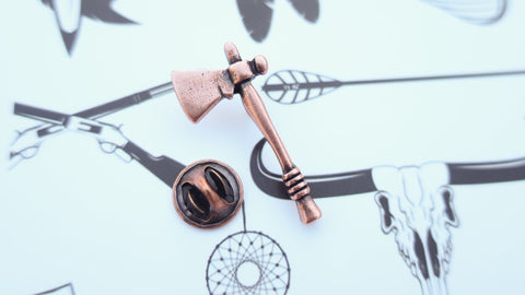 Tomahawk Copper Lapel Pin