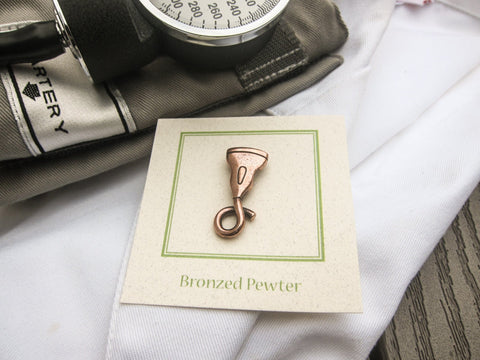 Ultrasound Wand Copper Lapel Pin
