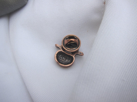 Vertebra Copper Lapel Pin