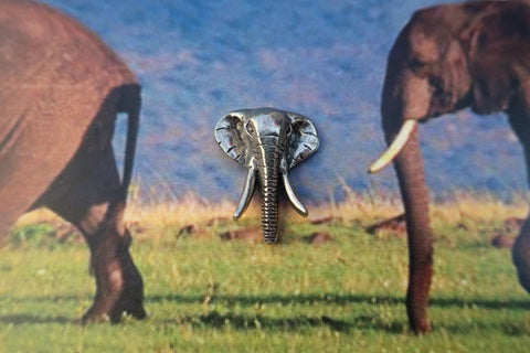 Elephant Head Lapel Pin