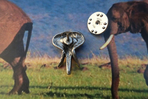 Elephant Head Lapel Pin