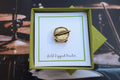 Drum with Drumsticks Gold Lapel Pin