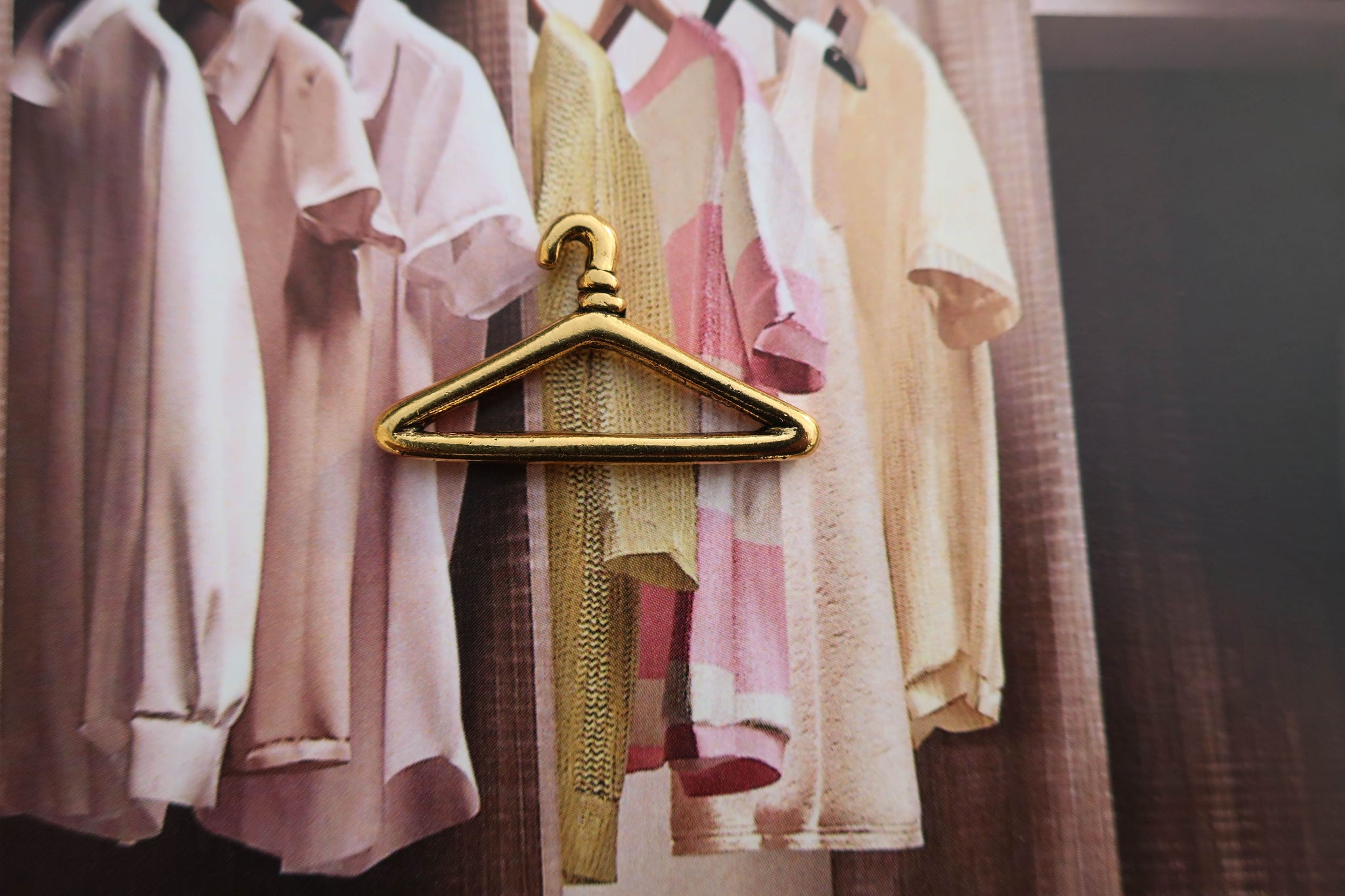Wire Clothes Hanger Gold Lapel Pin – lapelpinplanet