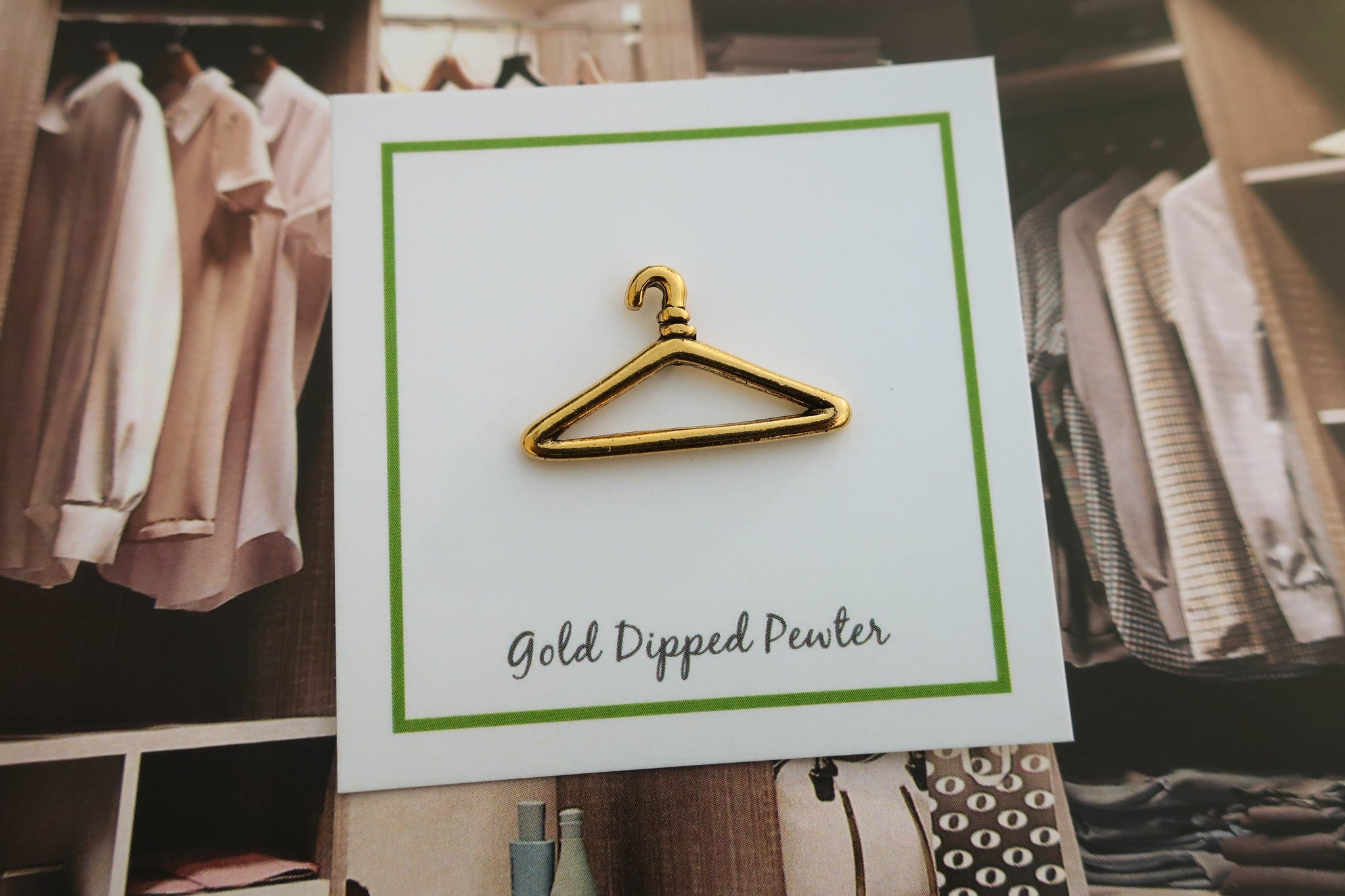 Wire Clothes Hanger Gold Lapel Pin – lapelpinplanet