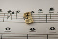 C-Clef (Alto Clef) Gold Lapel Pin