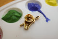 Artist's Hand with Brush Gold Lapel Pin