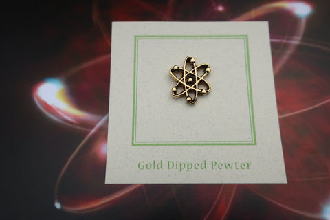 Atom Gold Lapel Pin