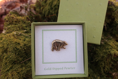 Bear Gold Lapel Pin