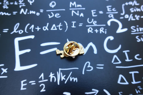 E=MC2 Gold Lapel Pin