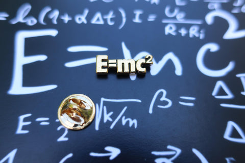 E=MC2 Gold Lapel Pin