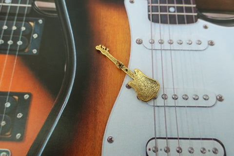 Electric Guitar Gold Lapel Pin
