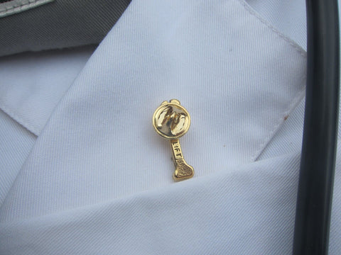 Femur Bone Gold Lapel Pin