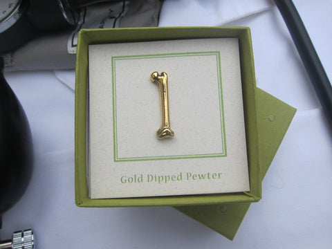 Femur Bone Gold Lapel Pin