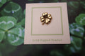 Four Leaf Clover Gold Lapel Pin