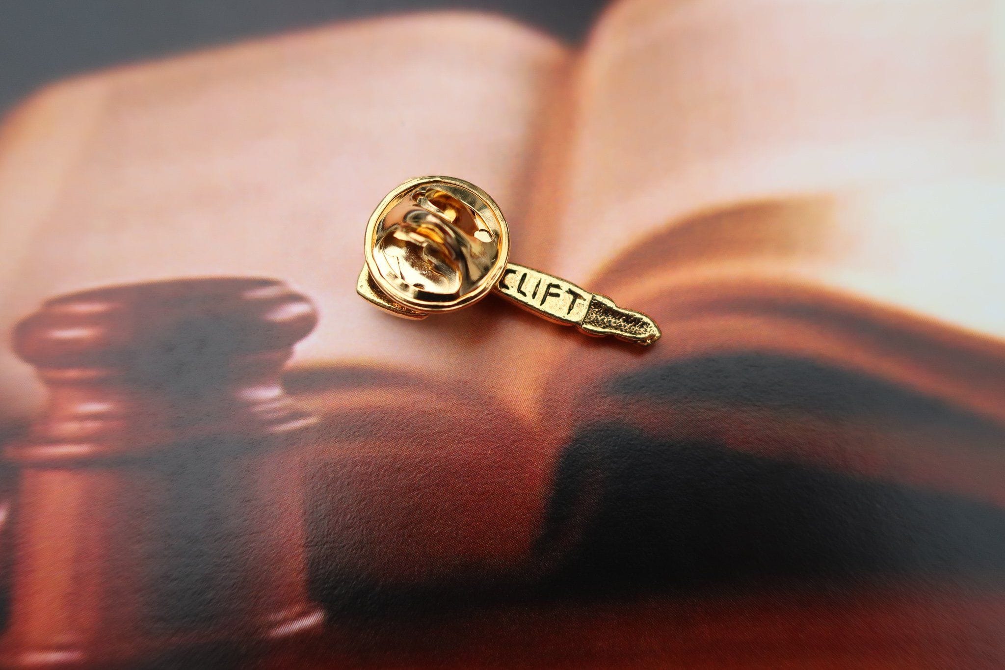 Gavel Gold Lapel Pin