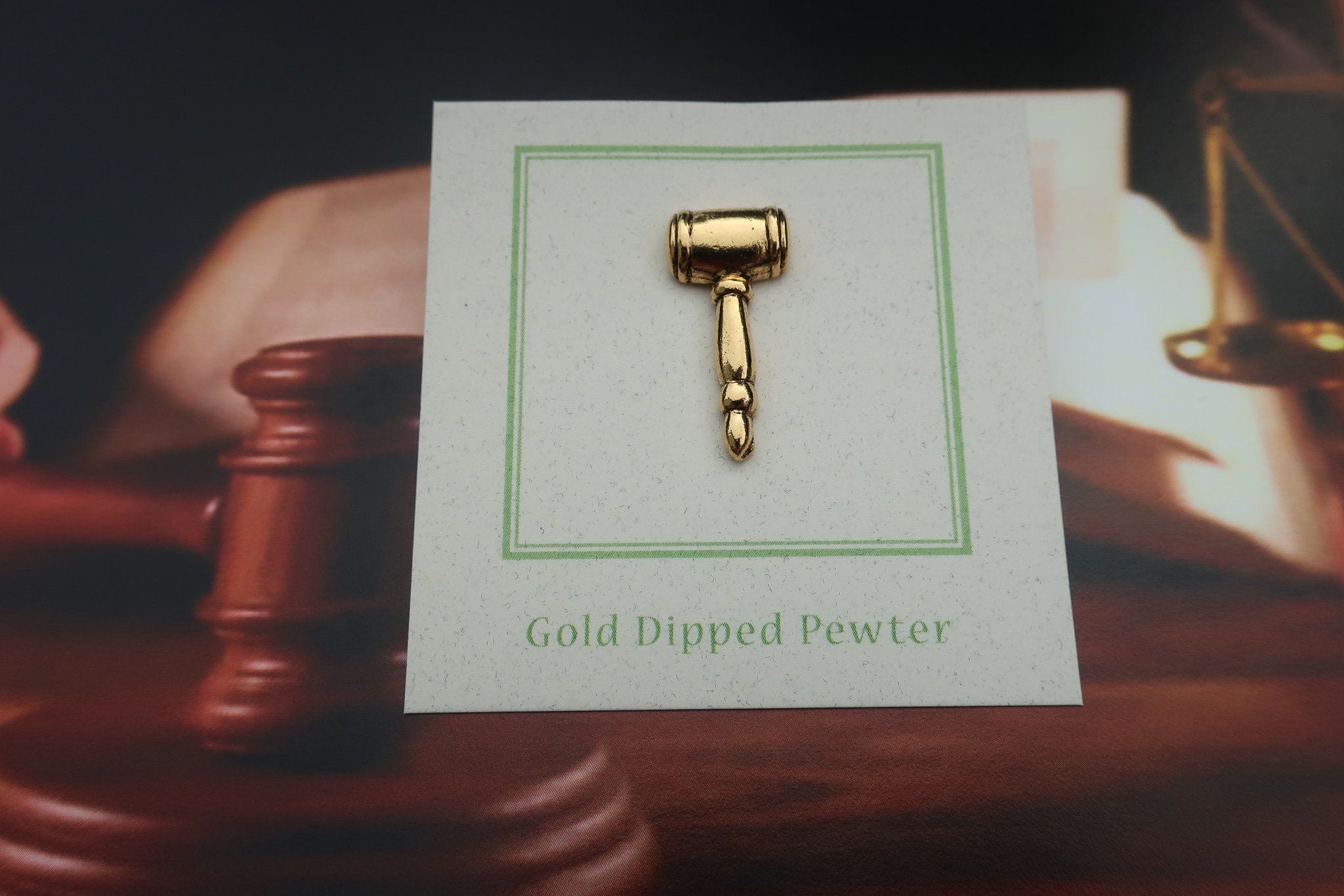 Gavel Gold Lapel Pin