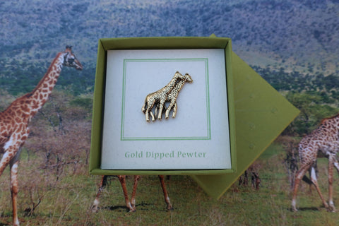 Giraffe Gold Lapel Pin
