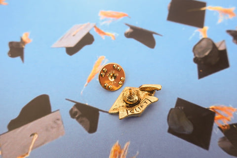 Graduation Cap Gold Lapel Pin