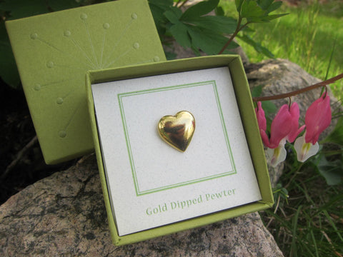 Heart Gold Lapel Pin