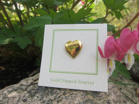 Heart Gold Lapel Pin