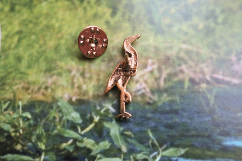 Heron Gold Lapel Pin