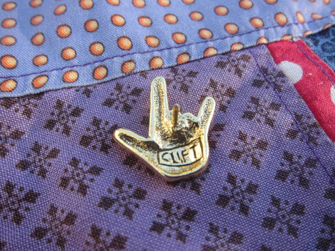 'I Love You' Gold Lapel Pin