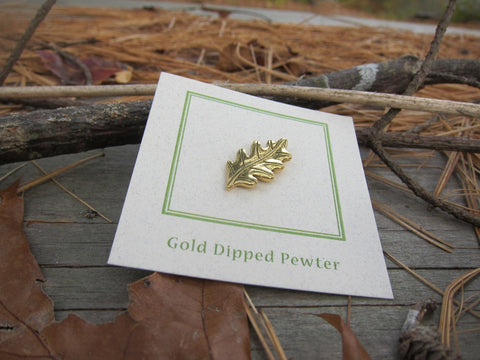 Oak Leaf Gold Lapel Pin
