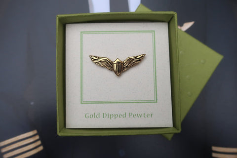Pilot Wings Gold Lapel Pin