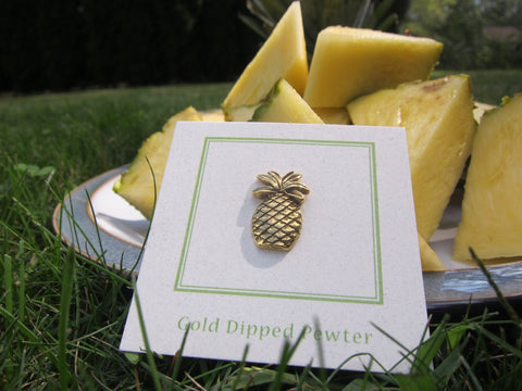 Pineapple Gold Lapel Pin