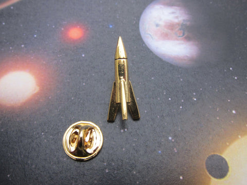 Rocket Gold Lapel Pin