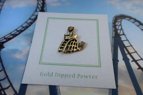 Roller Coaster Gold Lapel Pin